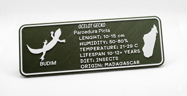 Personalizirana pločica za terarij